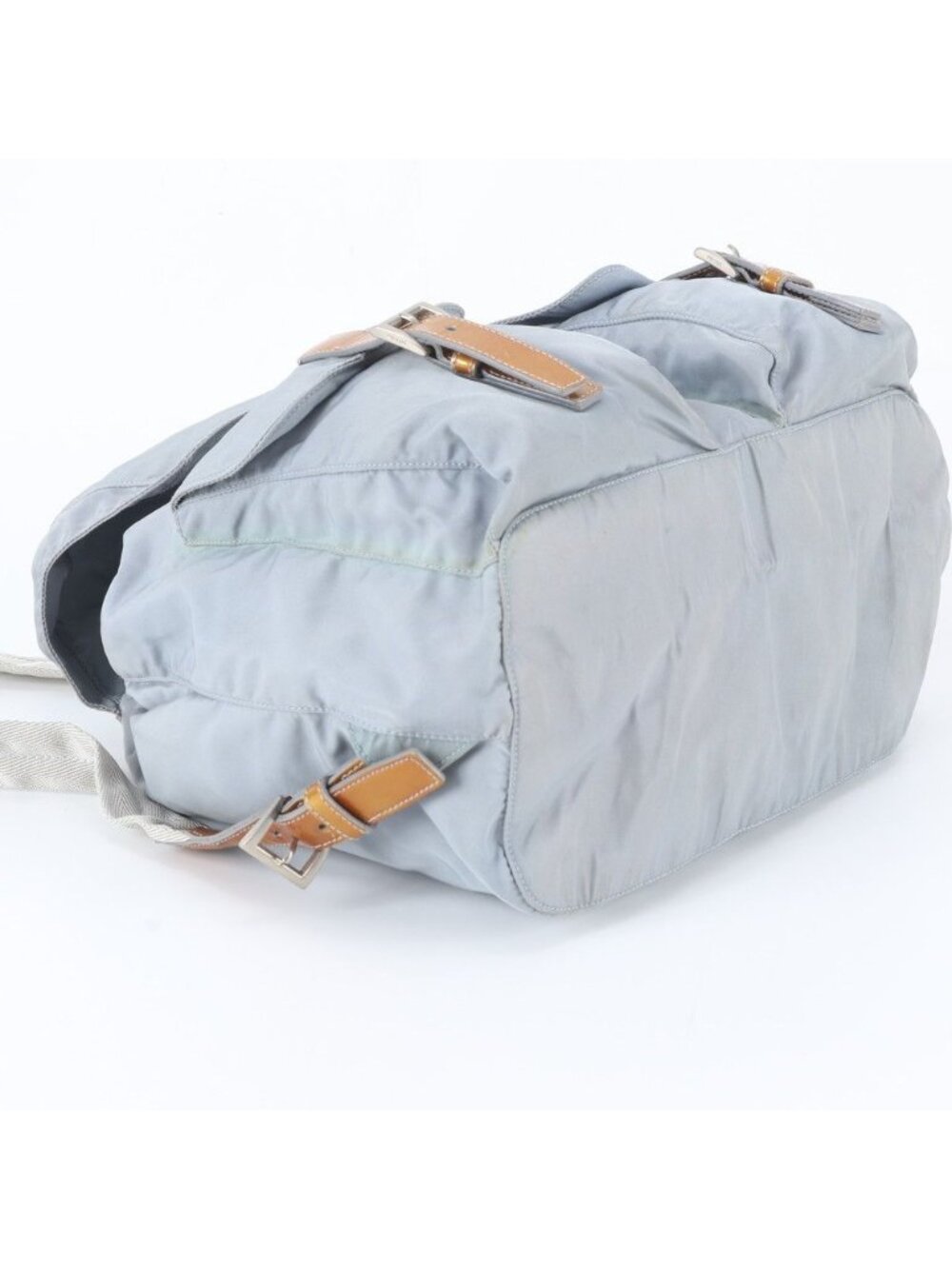 ★SOLD★ Prada Tessuto Nylon Triangle Logo Leather Backpack - Picture 5 of 11